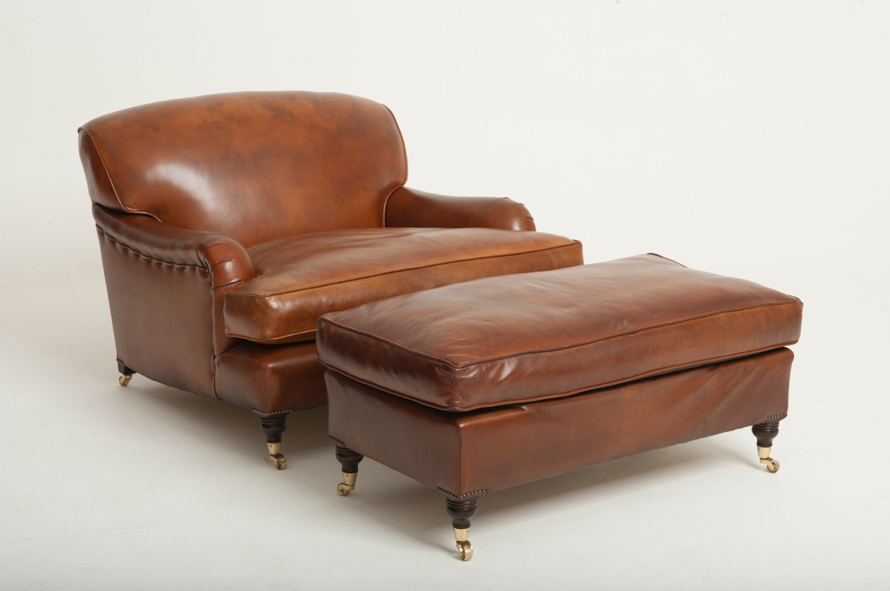 Snuggler Leather Lansdown Chair Chelsea Design Quarter Leather Chairs